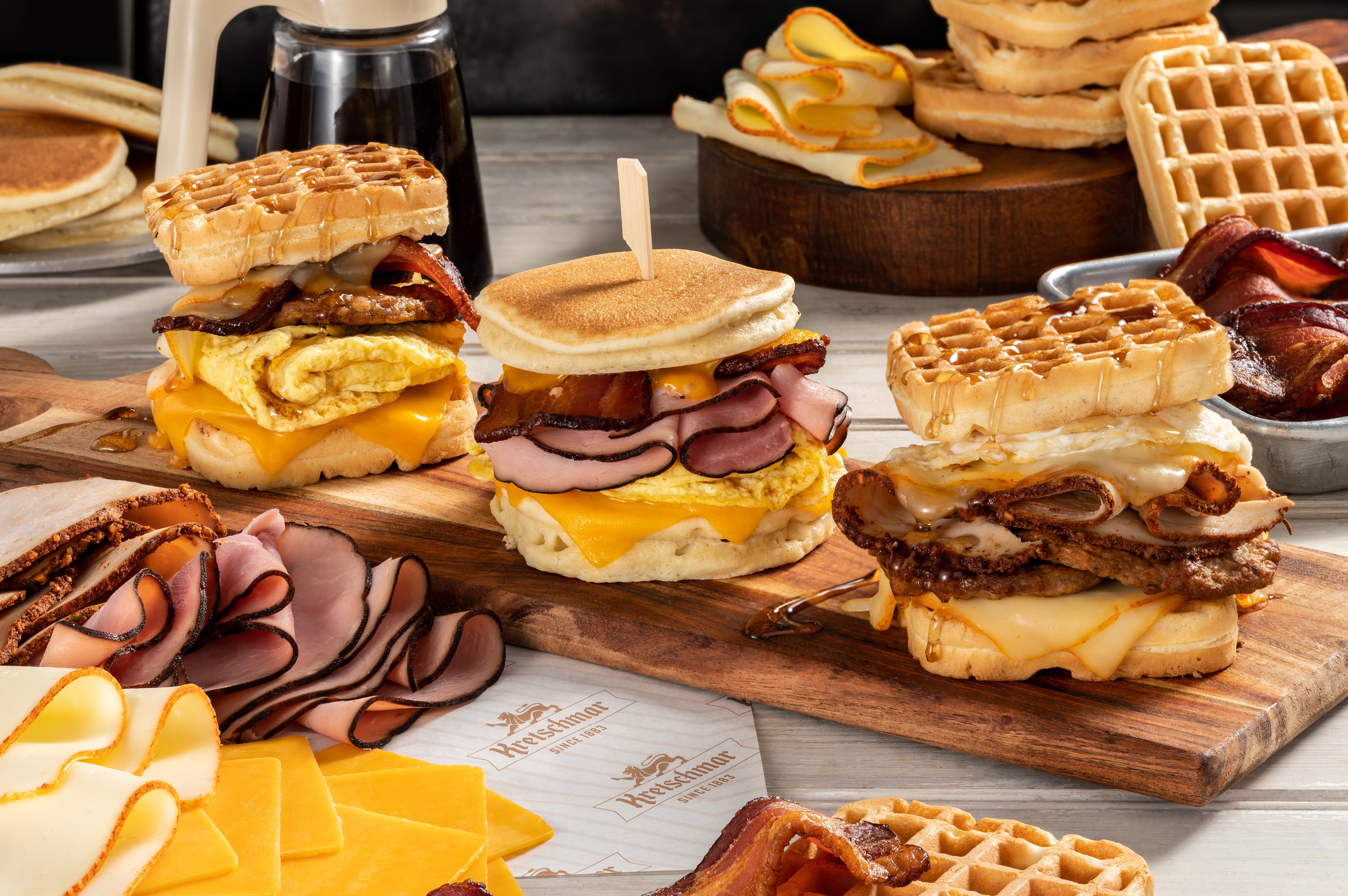 Waffled Ham and Cheese Melt With Maple Butter Recipe