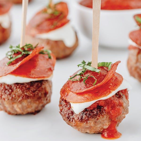 Meatball, Mozzarella and Pepperoni Skewers | Margherita Meats