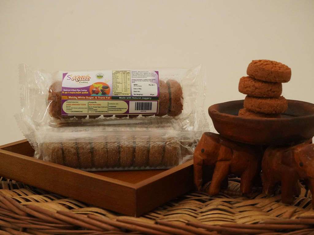 Beetroot Karuppu Kavuni Cookies