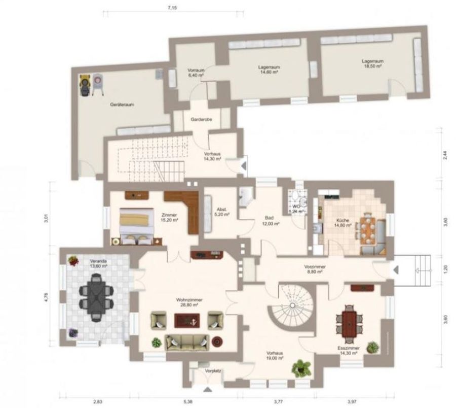 Haus kaufen in Niederösterreich Baden Sattelbach 2417/9314 Plan 1 EG