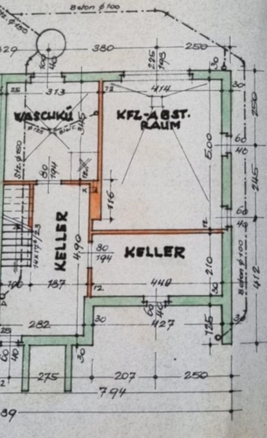 Haus kaufen in Niederösterreich Mistelbach 2417/8910 18 Plan Keller