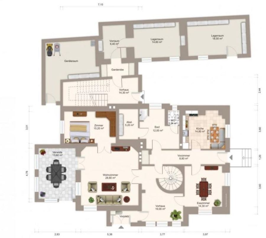 Haus kaufen in Niederösterreich Baden Sattelbach 2417/8951 Plan 1 EG