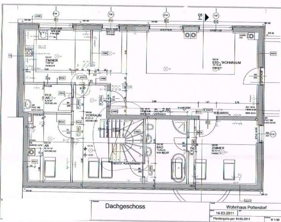 Haus kaufen in Niederösterreich Baden Pottendorf 2417/9497 24 Plan DG