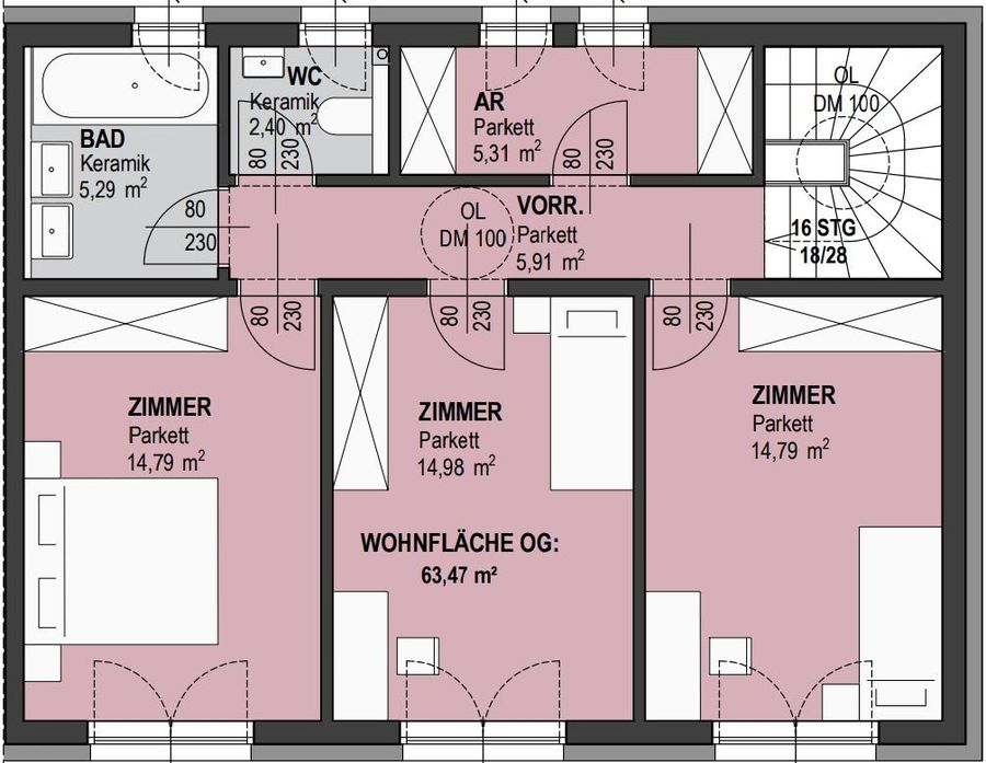 Haus kaufen in Niederösterreich Hollabrunn Obermarkersdorf 2417/9643 13 Grundriss OG