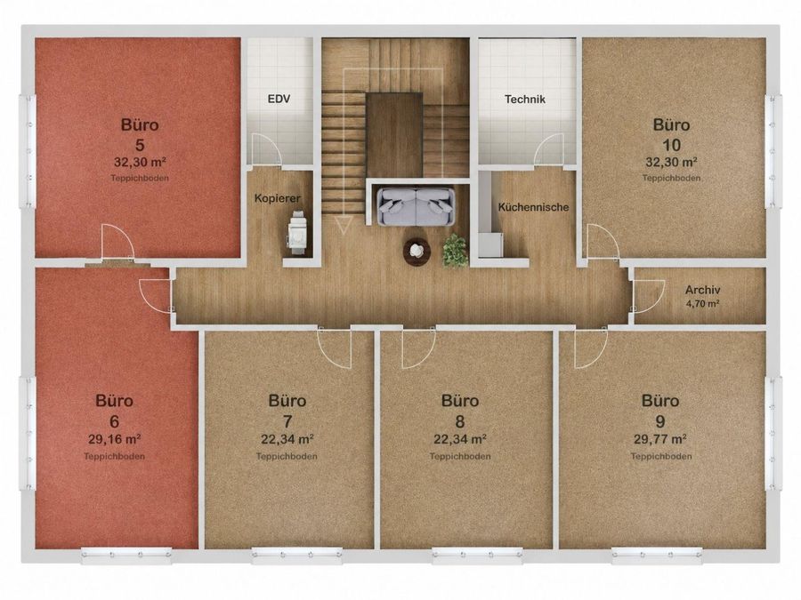 Büro mieten in Niederösterreich Hollabrunn Ziersdorf 2417/9870 13 Obergeschoss