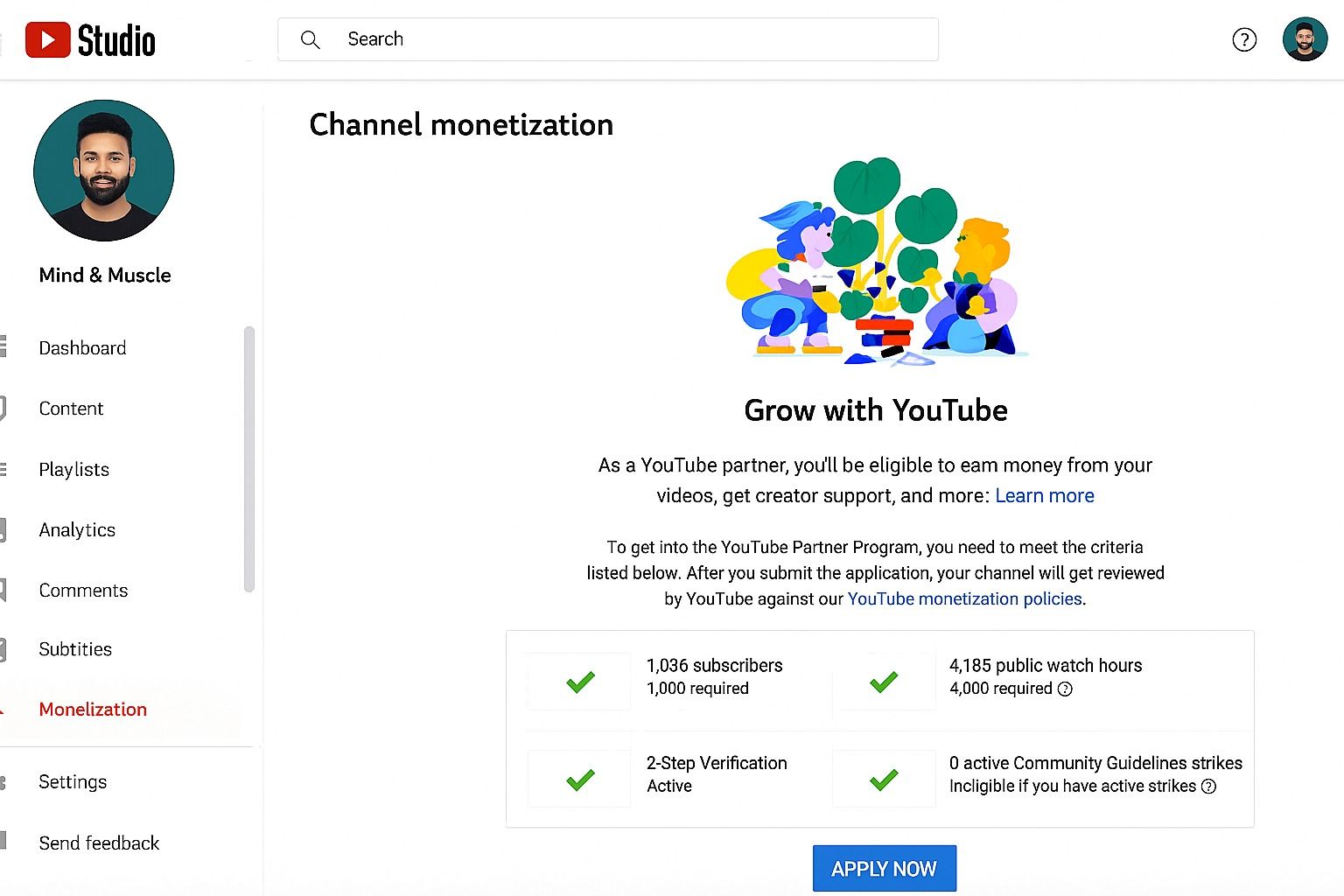Monetized Channel Example 7