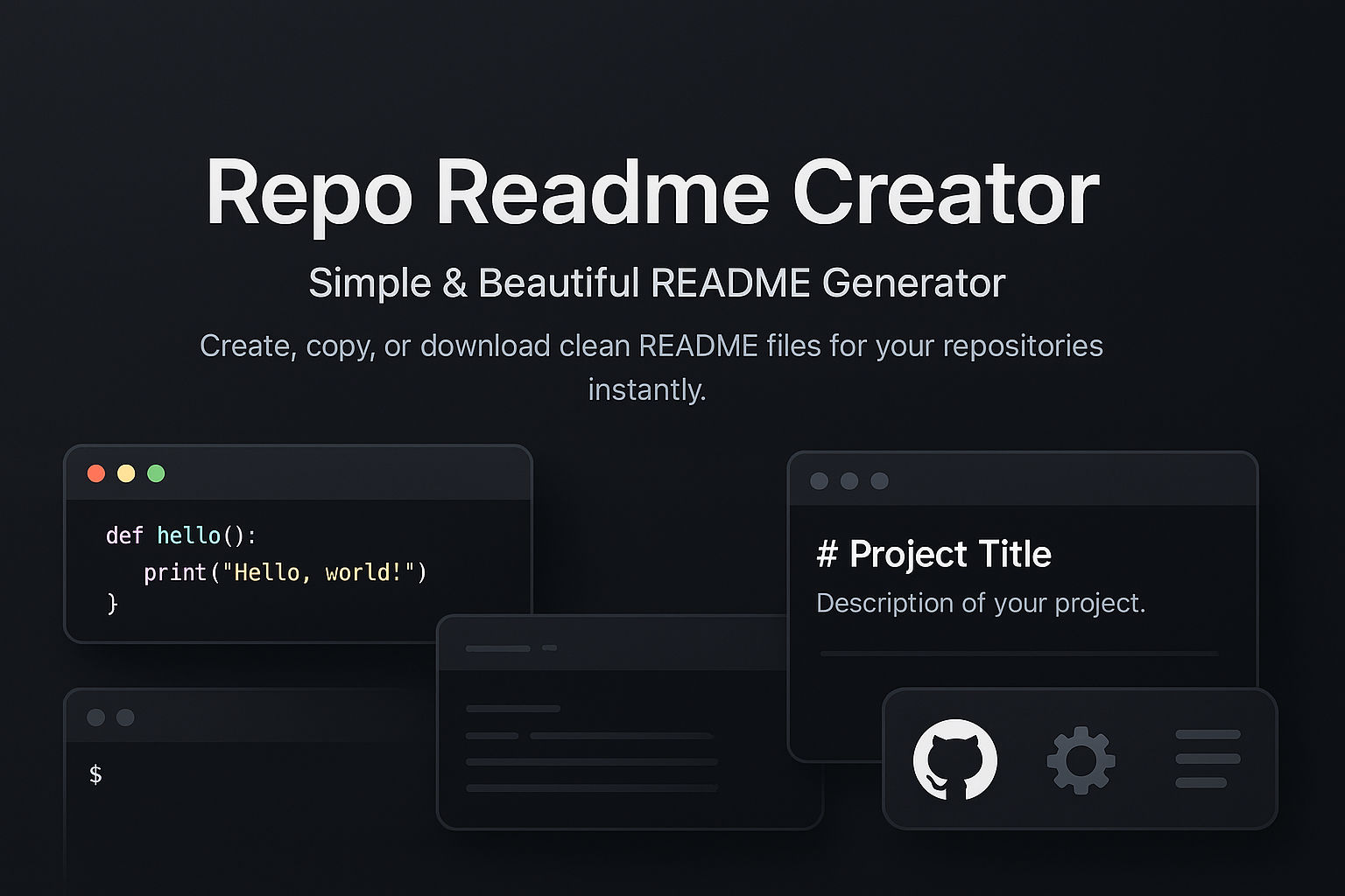 Repo Readme Creator