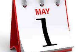 1 MAY HOLIDAY 28.4.23......2