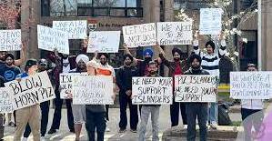 CANADA PUNJABI STUEDENTS PROTEST BY SNE NEWS IMAGE
