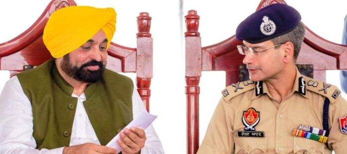 CM MANN WITH DGP GURAV YADAV SNE IMAGE