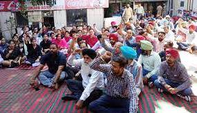 PUNJAB GOVT.EMPLOYEE PROTEST SNE IMAGE