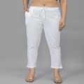 Sniggle Regular Fit Women White Trousers