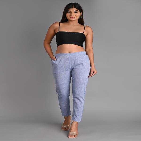 Xpose Trousers and Pants  Buy Xpose Women Sky Comfort Straight Fit  Highrise Trousers Online  Nykaa Fashion