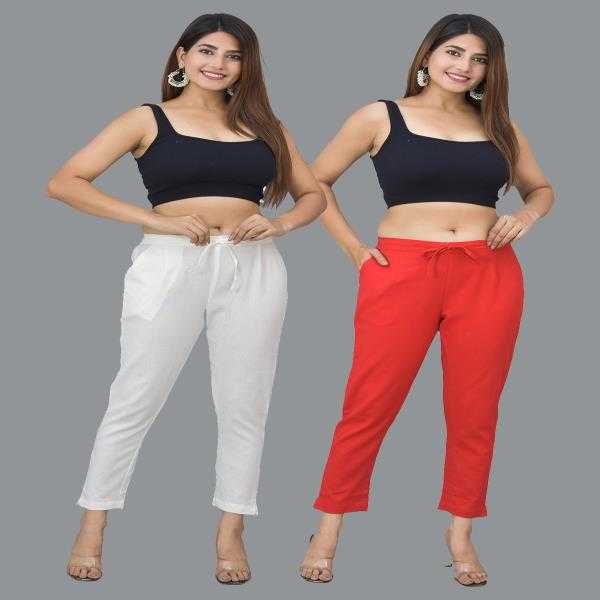 combo pack of light grey forway lycra jogger trouser and white turtle neck crop  top for girls and women