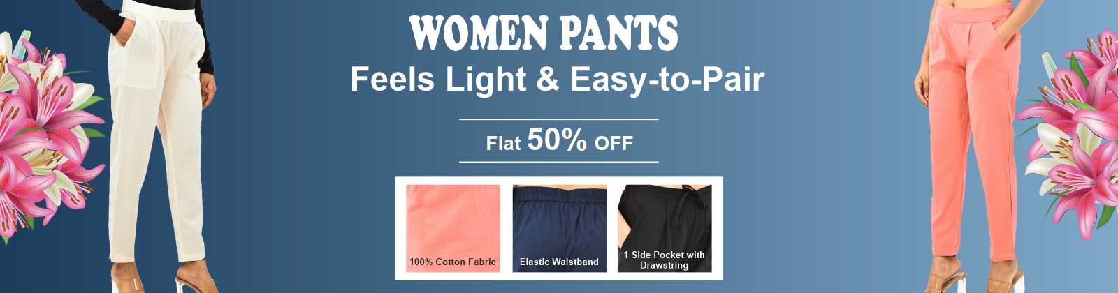 Women cotton pants