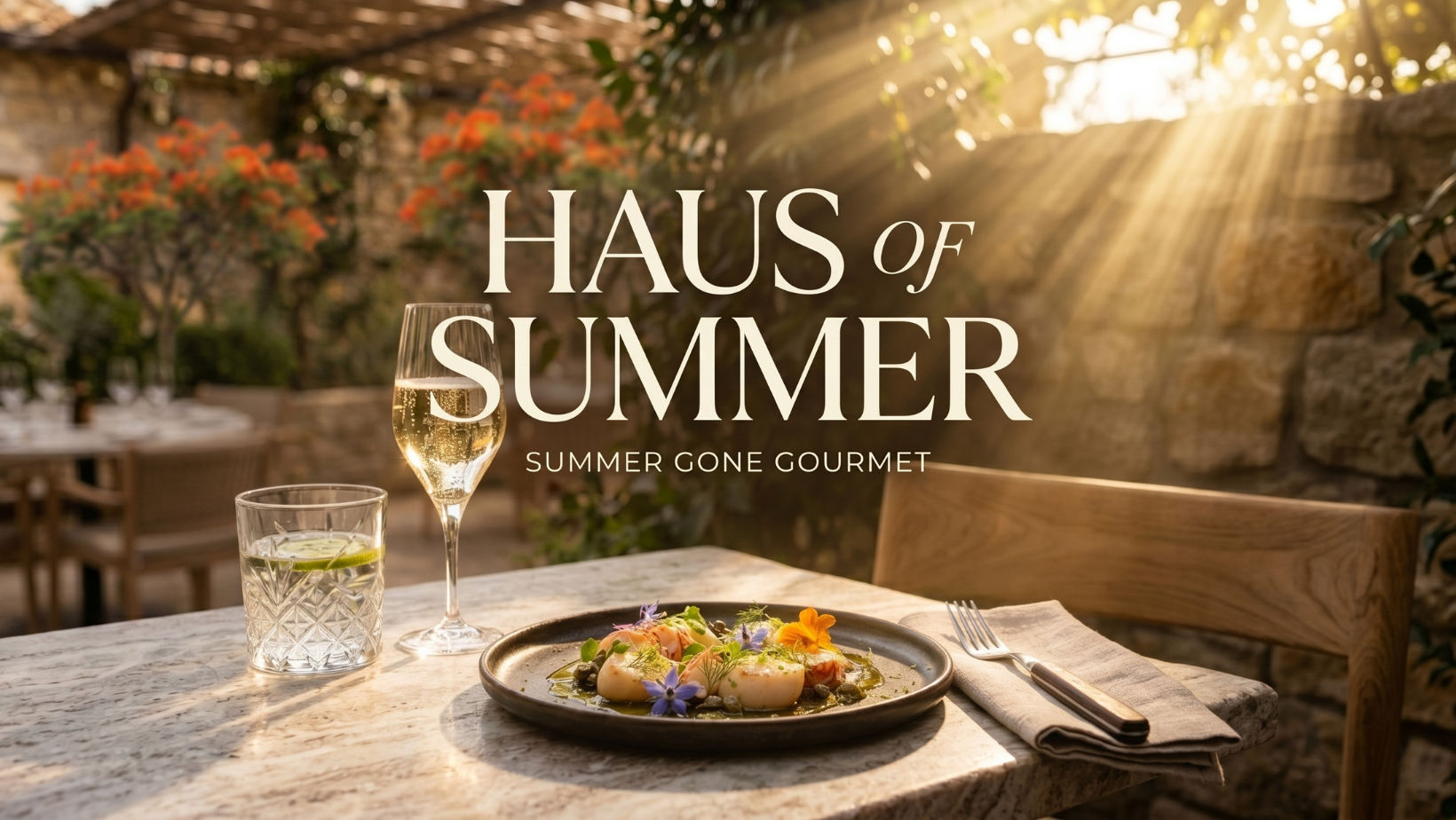 Haus of Summer, summer gone gourmet campaign banner