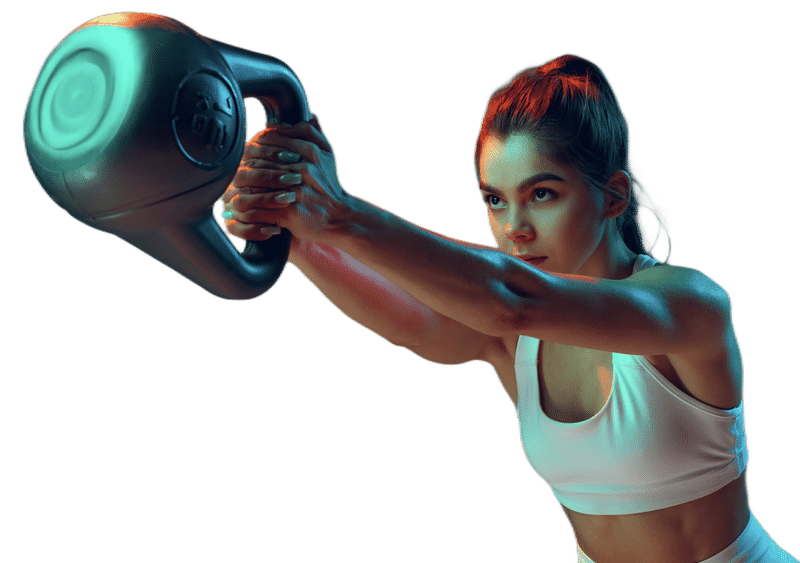 woment with kettle bell