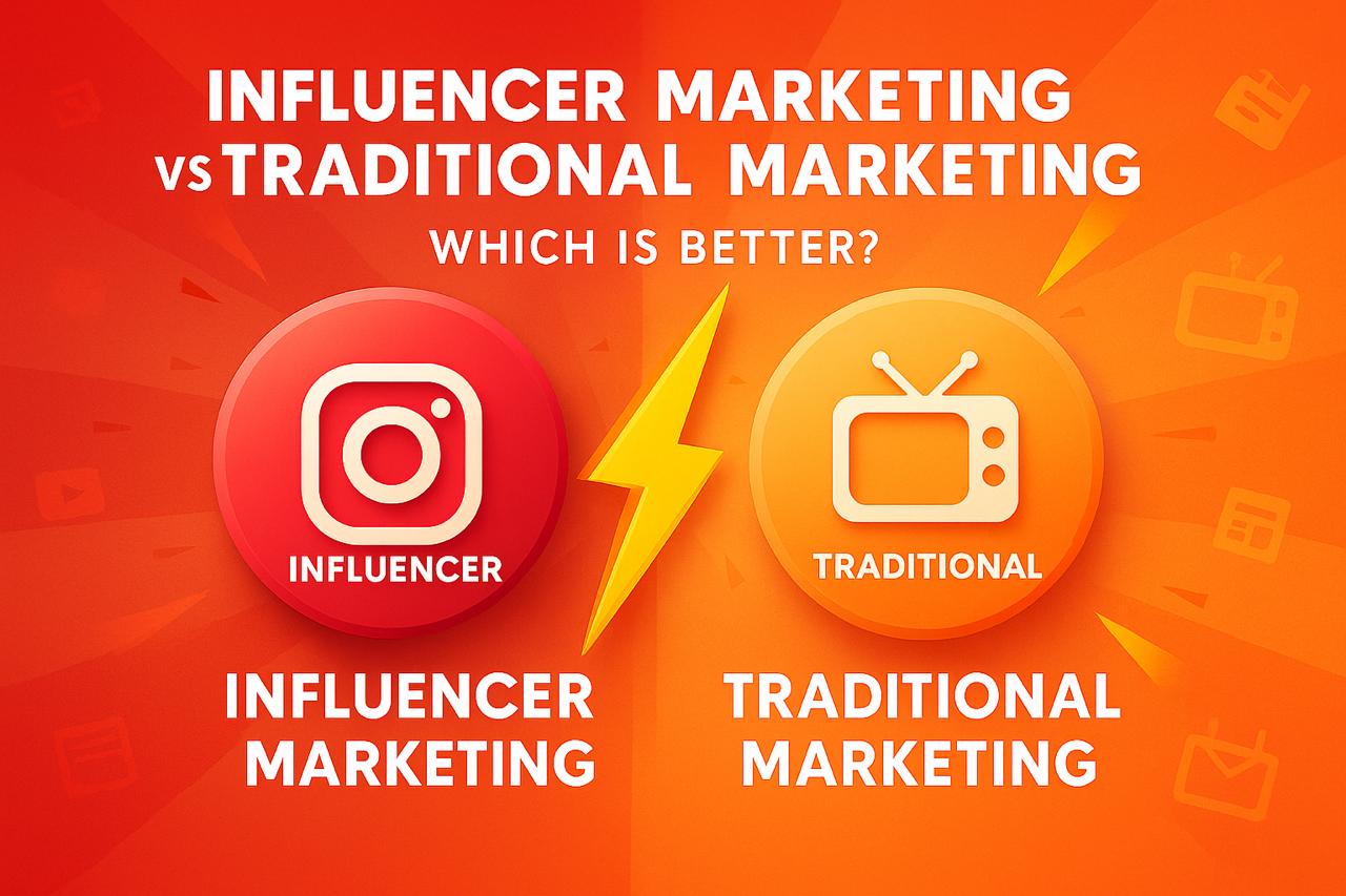 Blog Banner of Influencer Marketing vs Traditional Marketing: Which is Better? blog on Socialveins