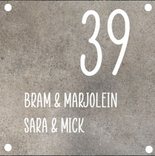 Beton look naamplaten