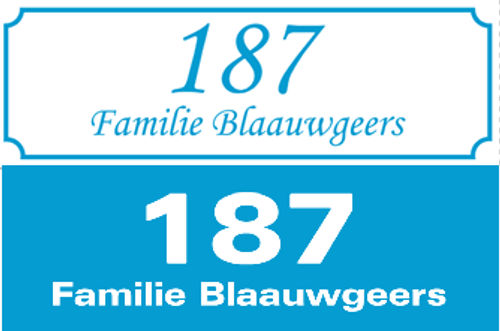 Emaille naamplaten voordeur