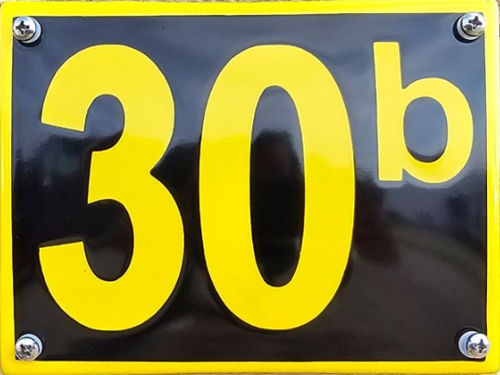 Emaille huisnummer Model Naarden