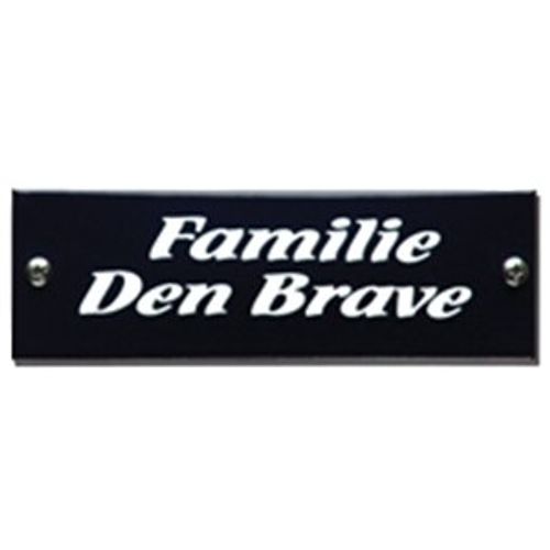 Klein emaille naambordje