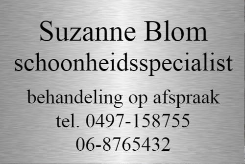 Aluminium naamplaat