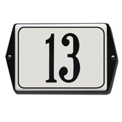 Huisnummers model oor gekleurde oren en kader