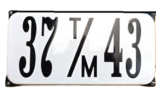 Huisnummer verzamelbord Amsterdam