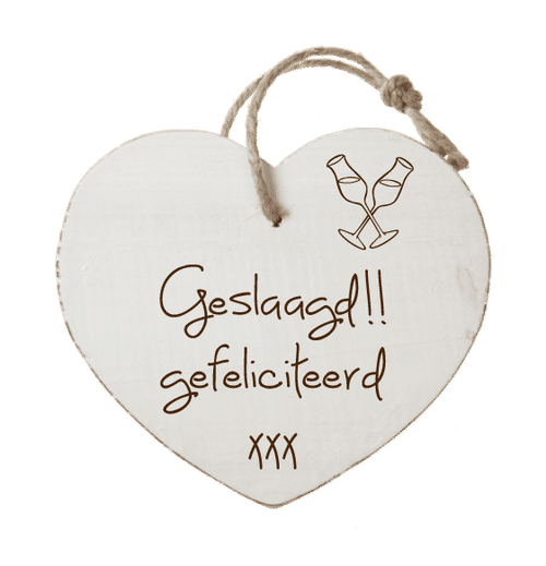 Houten hartenwens: Geslaagd