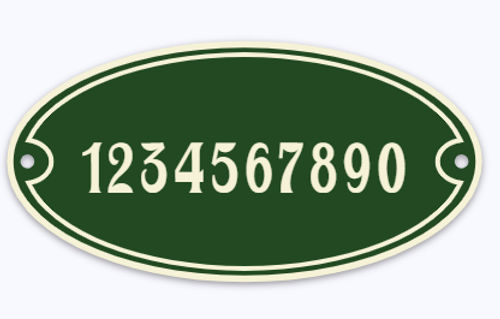 Geëmailleerd huisnummerbordje