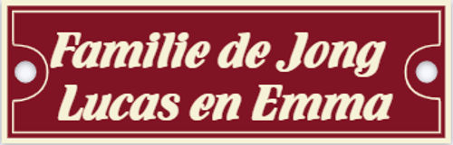 Klein emaille naambordje