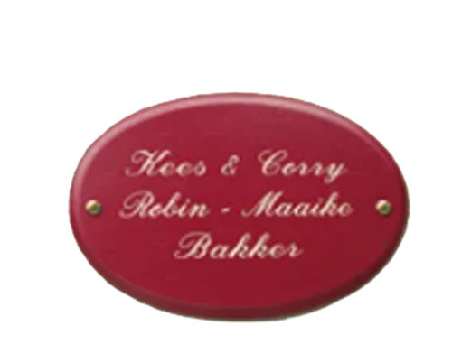 Houten naambordje