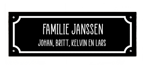 Goedkoop klassiek naambordje