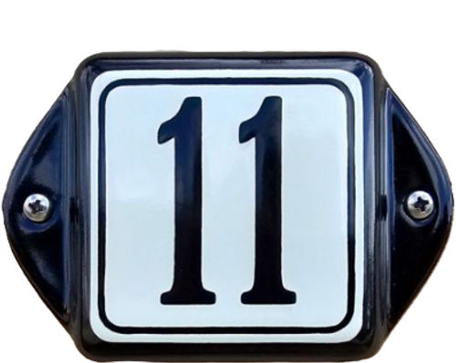 Klein huisnummer emaille