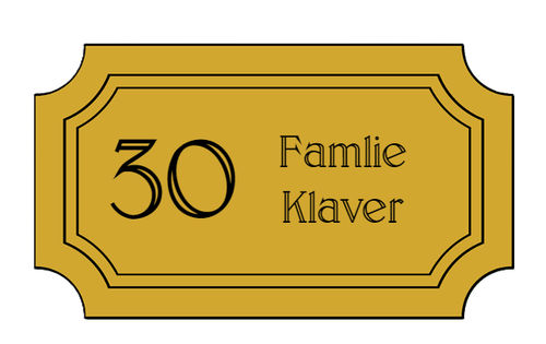 Kunststof voordeurbordjes sier