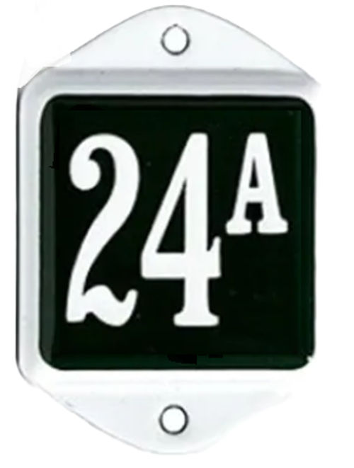 Emaille Huisnummerbordje voor smalle kozijnen