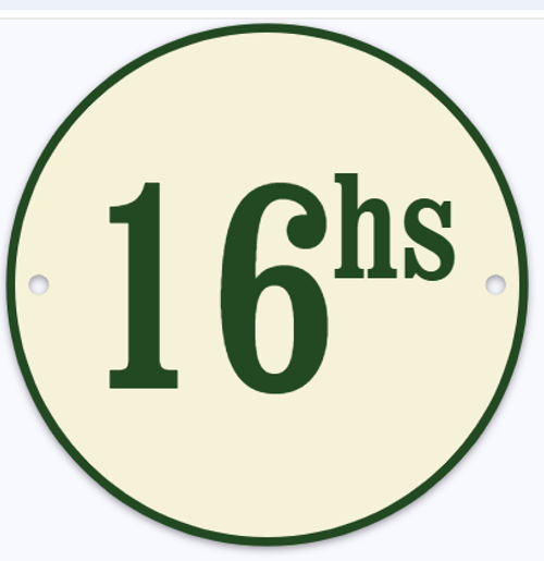 Huisnummer rond met rand