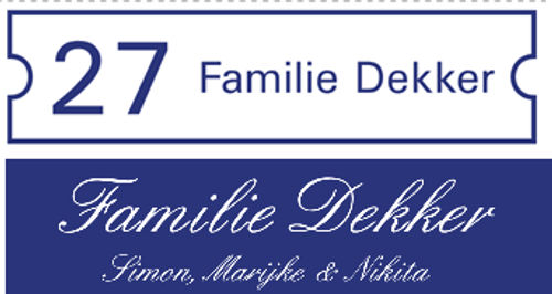 Emaille tekstborden gebold