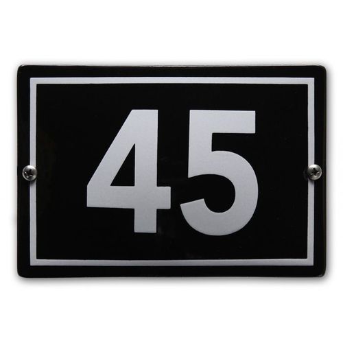 Emaille huisnummerbord met kader