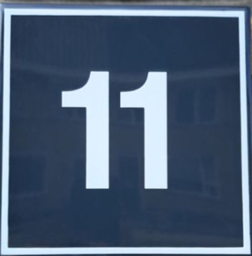 Emaille huisnummer Bloomingdale