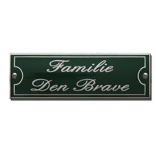 Klein emaille naambordje