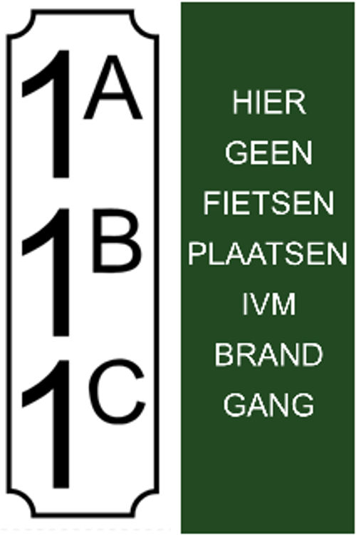 Emaille naamplaat eigen tekst