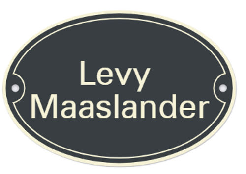 Klein emaille naamplaatje