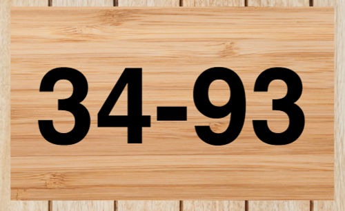 Huisnummerbord Bamboe hout