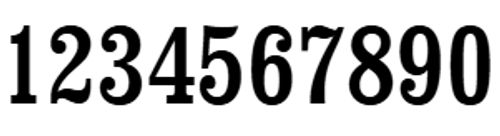 Huisnummer gebold met kader (wit/zwart)