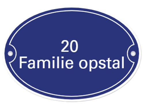 Klein emaille naamplaatje