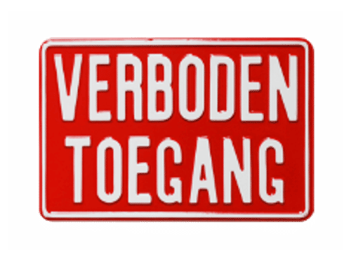 Verbodsborden Verboden Toegang | Geperst Aluminium | 4 Modellen