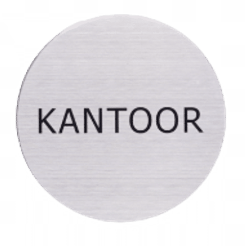 RVS pictogram Kantoor | Opdruk zwart | Lasertechniek | Zelfklevend