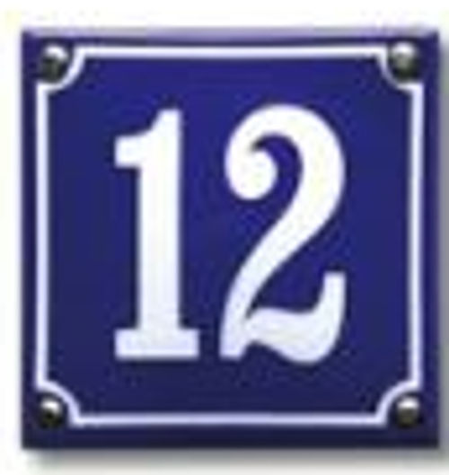 Goedkoop emaille huisnummer Zwart